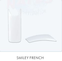 100 x Smiley French Tips + Box